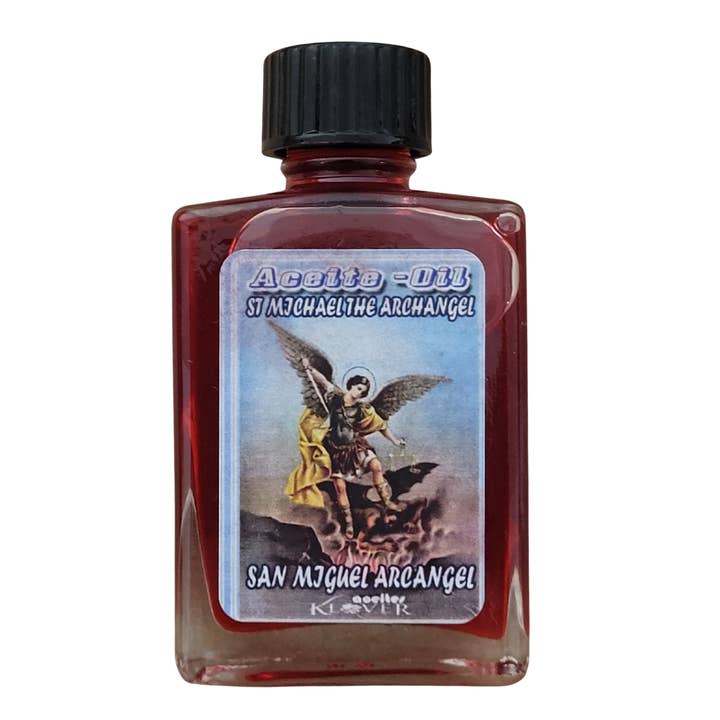 Olio rituale San Michele Arcangelo - bottiglia da 1 fl oz per la vendita all'ingrosso da parte di Botanica Luz Del Dia Inc