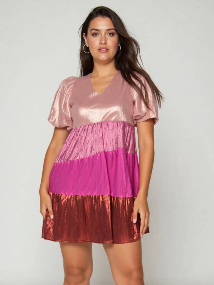 Mini-robe de vacances à plusieurs niveaux LD44173X-GRANDE TAILLE pour la vente par VERY J
