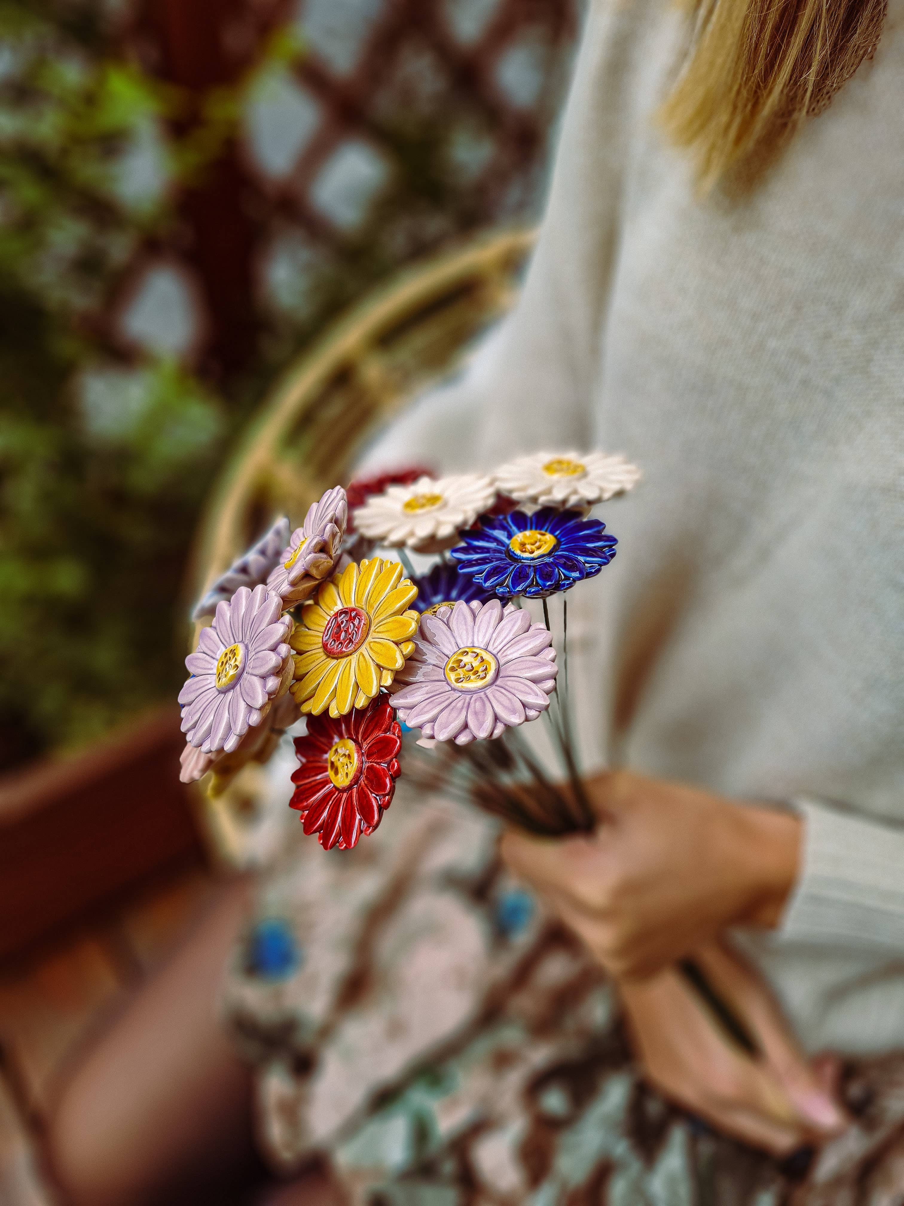 NaturoTheke – wholesale Artificial flowers – Gerbera diameter approx. 5 cm | 39 cm stem41