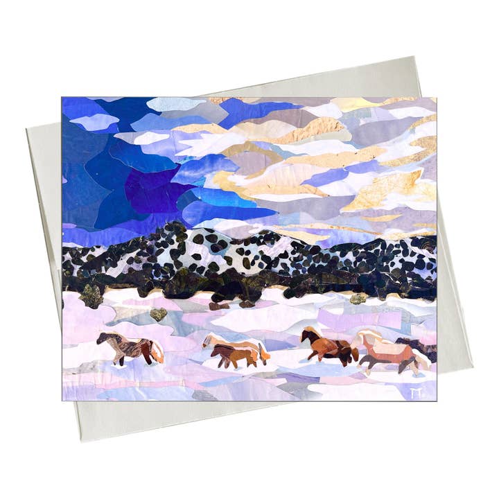 Snow Run - Greeting Card for wholesale by Pi Luna Art