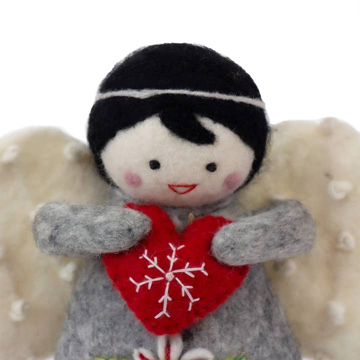 Global Crafts - Wholesale Tree Topper - Christmas Tree Topper or Tabletop Decor, Angel Topper Grey - 10 inch Tall3