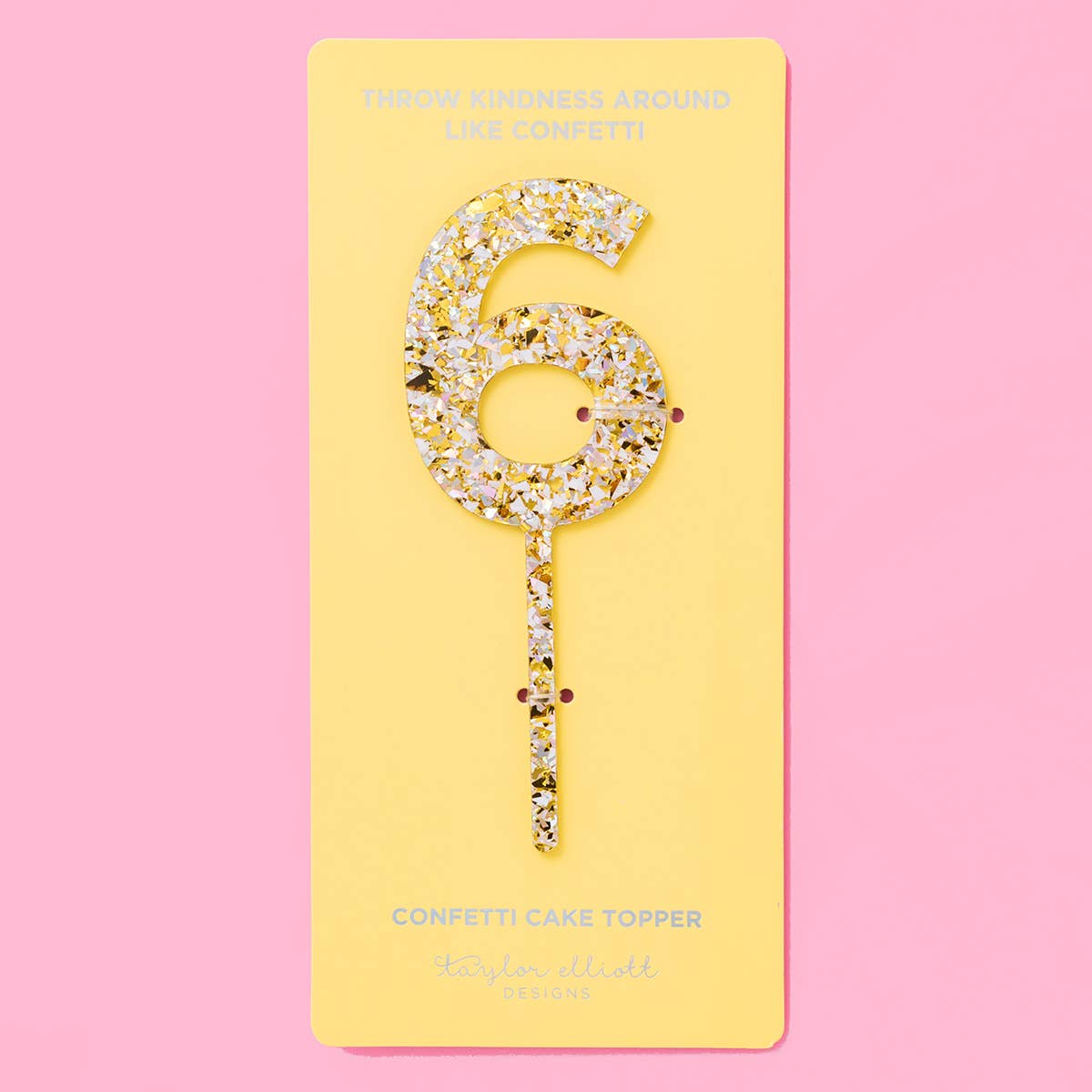 Taylor Elliott Designs – wholesale Tårta/Cupcake Topper – *REA* Tårtdekorationer - Nummer - Pärlkonfetti - Varje6