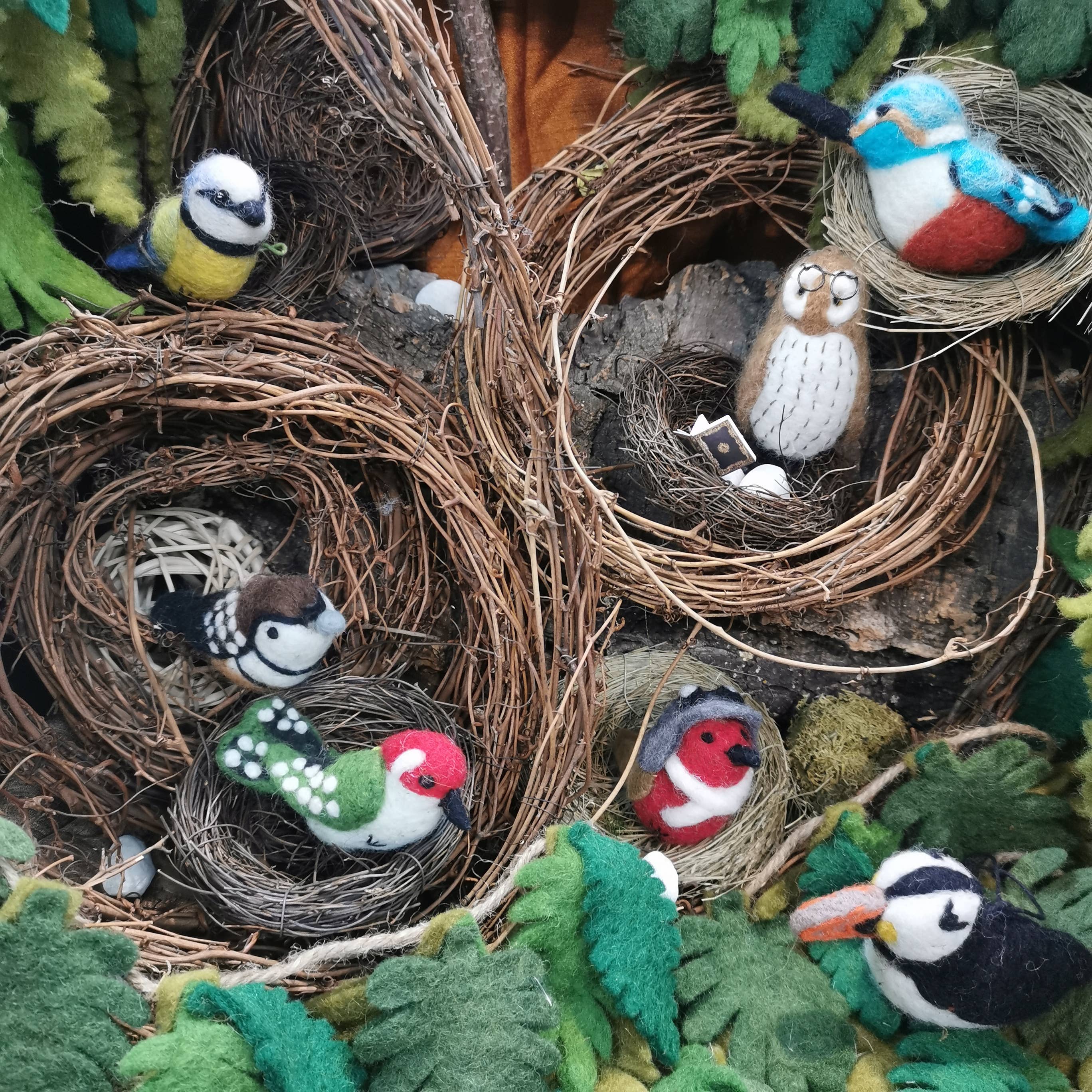 Felt So Good - Wholesale Ornament - Handmade Felt Wilson the Wise Owl Hanging Bird Decoration4