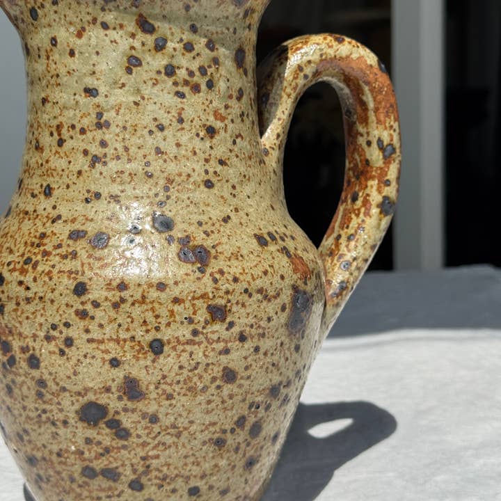 Office Objets - Wholesale Jug - Large speckled stoneware pitcher, YB brand underneath H2415