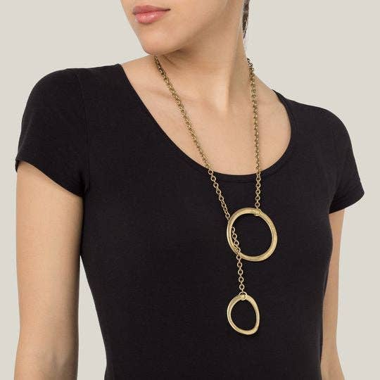 Gloria Mago - Wholesale Pendant/Charm Necklace - Link chain necklace gold positionable 70cm1