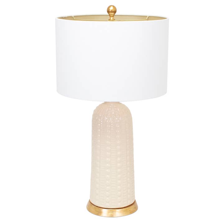 Couture Lamps - Wholesale Accent/Desk Lamp - Melrose Table Lamp- Off White (Base/Harp/Finial only)