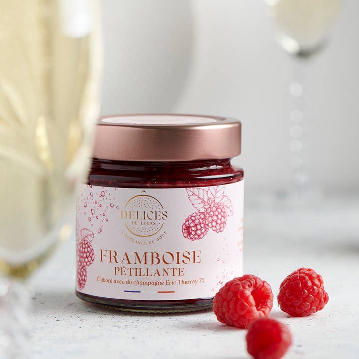Sparkling raspberry (with champagne) for wholesale by O'délices de Lucas