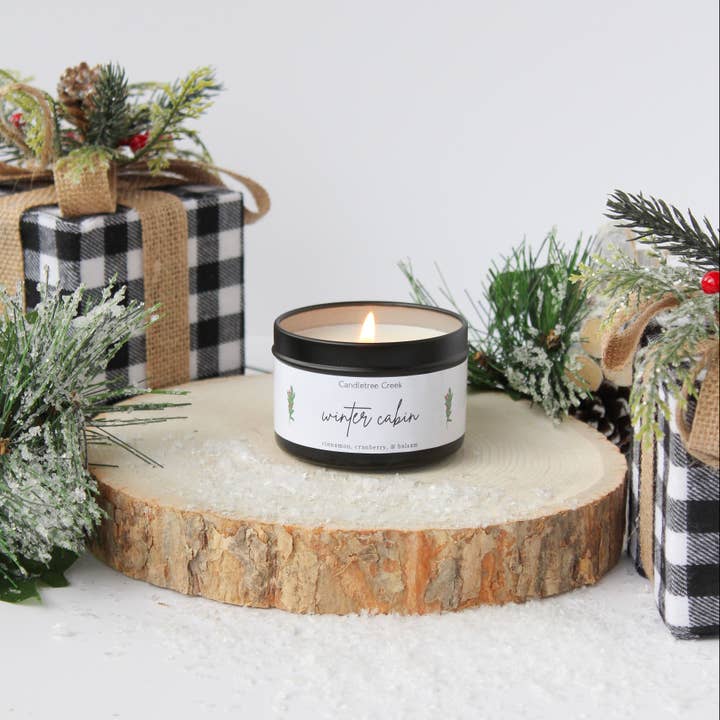 Winter Cabin 3oz Candle for wholesale by Candletree Creek