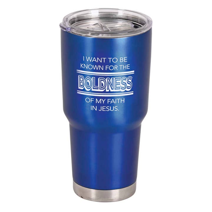 Tumbler Boldness Of My Faith Blue 30 oz for wholesale by Dicksons