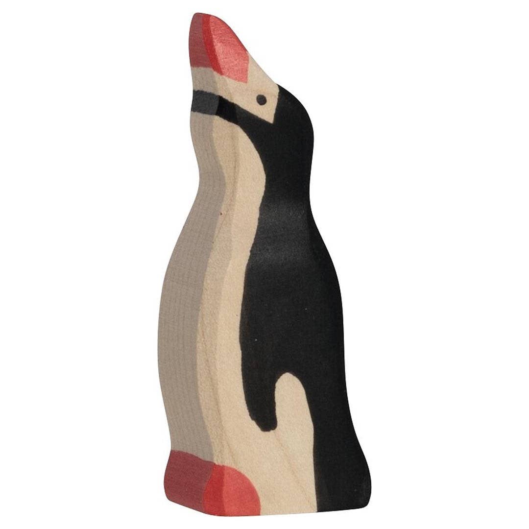 Goki America - Wholesale Wood Toy - Kids - Penguin, small, head raised1