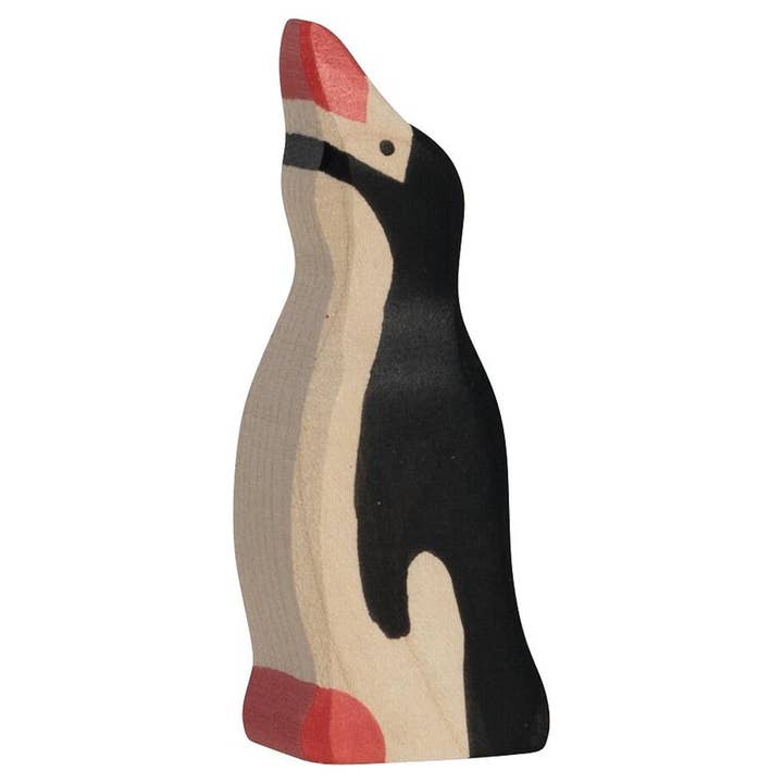 Goki America - Wholesale Wood Toy - Kids - Penguin, small, head raised1