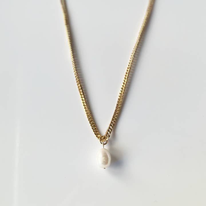 Pearl Drop Necklace for wholesale by Hur Jewelry