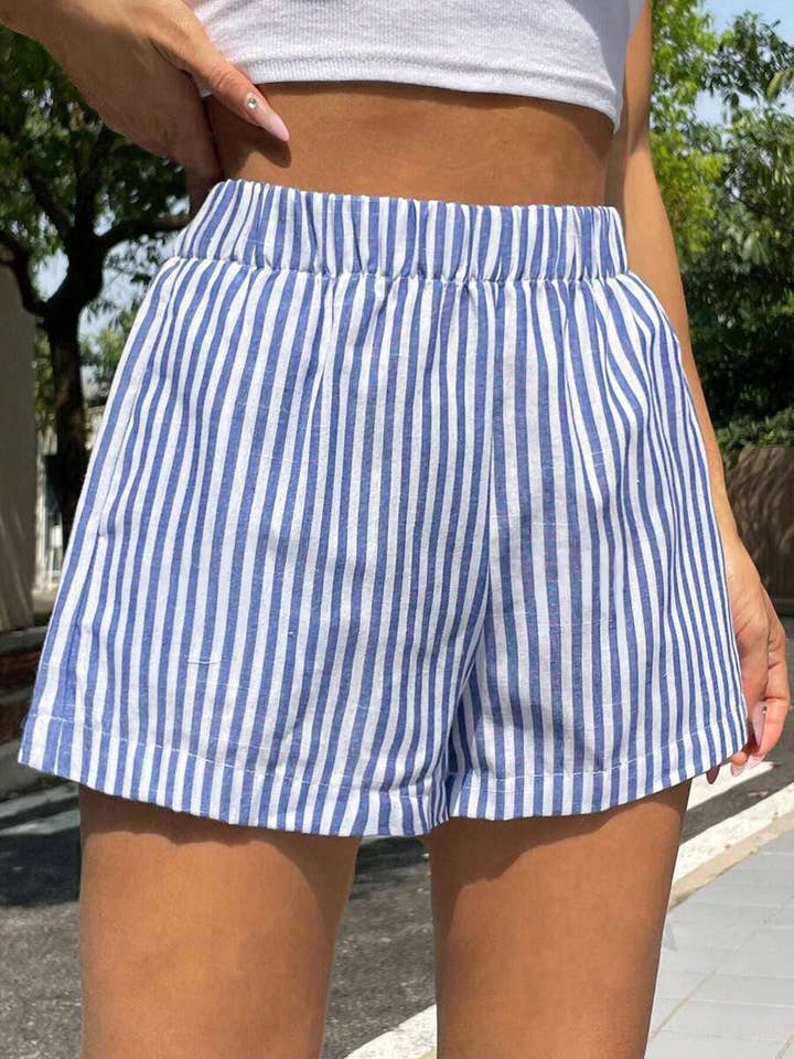 Katinki - Wholesale Shorts – Women’s - Striped High-Waisted Shorts