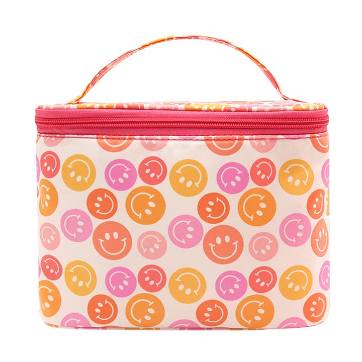 Karma Collection Smiley Cosmetic Travel Bag Holiday Gift for wholesale by Mavi Bandz