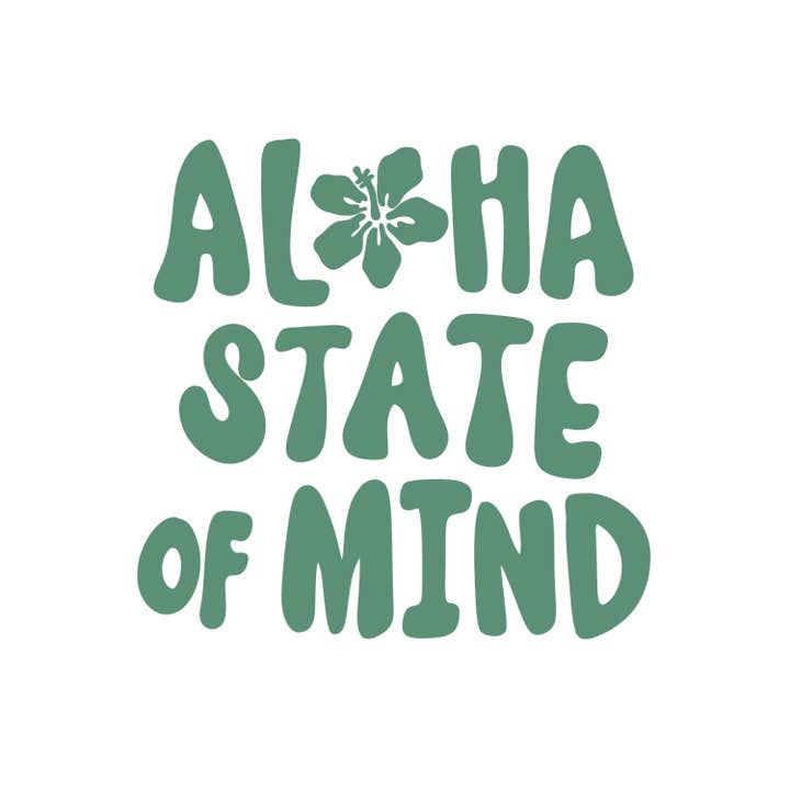 Autocolante “Aloha State of Mente” por atacado de The Salty Blonde