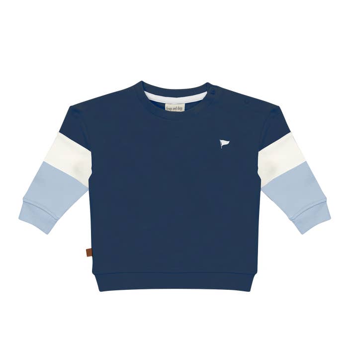 Sweater Colorblock Kids | Dress Blues voor wholesale door Frogs & Dogs
