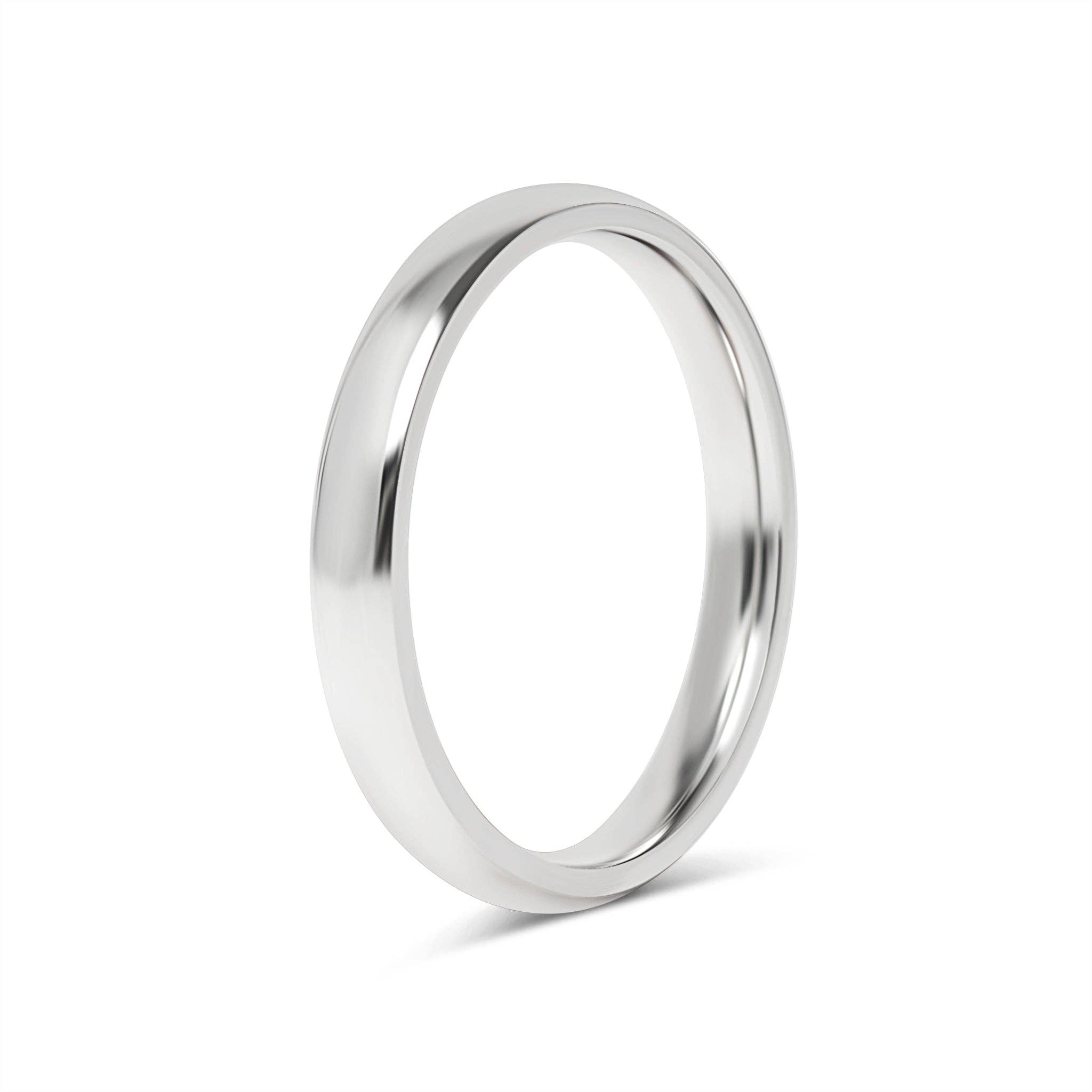 WJW - Wholesale Band/Stacked Ring - Highly Polished Rounded Stainless Steel Blank Ring 2mm - 6mm2