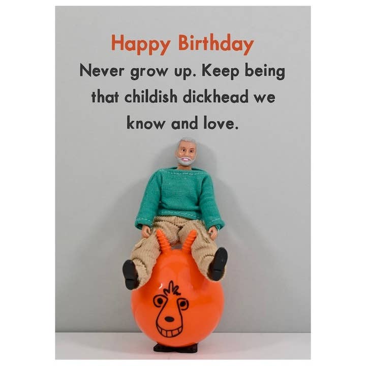 Childish| Happy Birthday | Cards for Him | Rude for wholesale by Bold & Bright