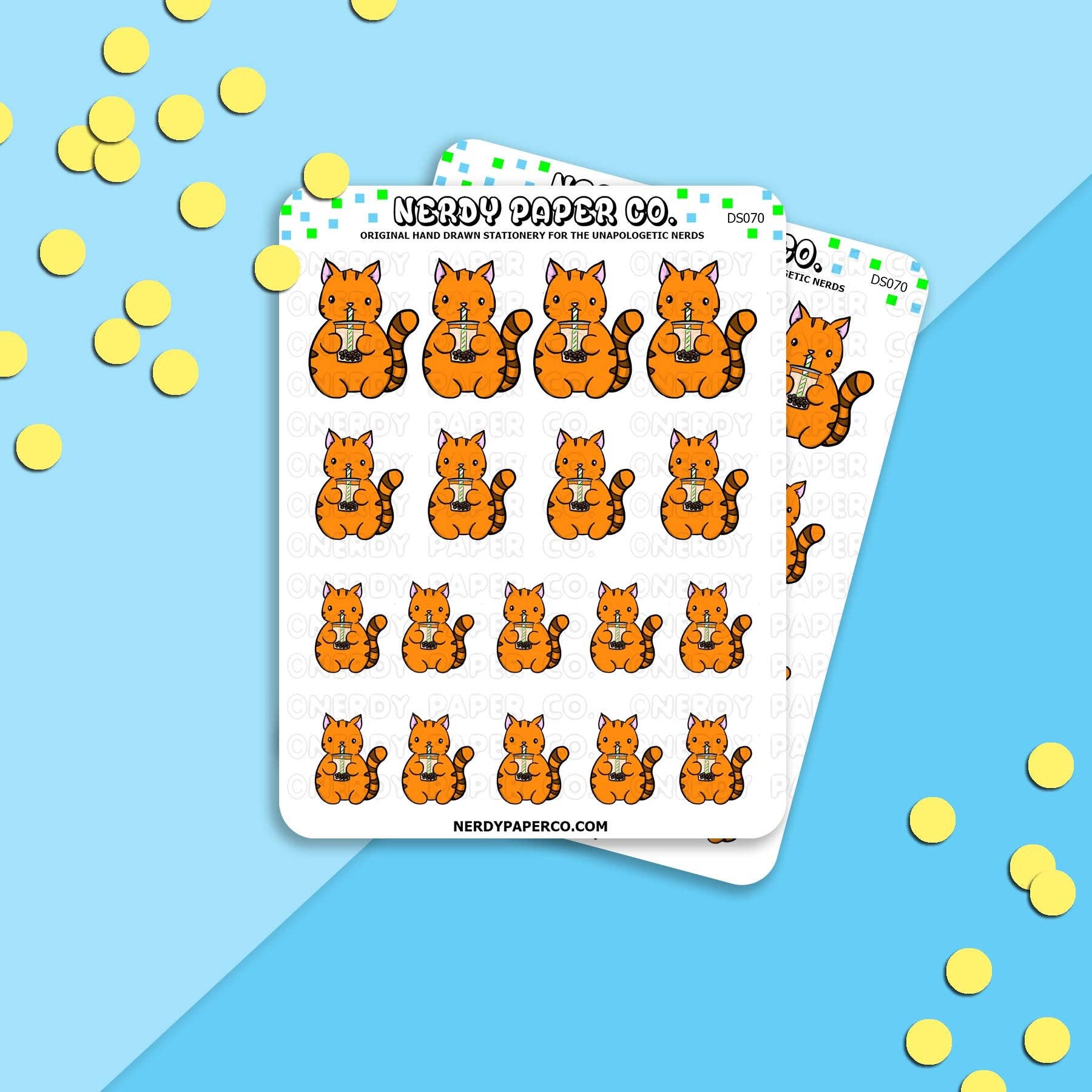 NERDY PAPER CO. - Wholesale Sticker - SUKI ♥ BOBA - Hand Drawn Planner Stickers - DS070