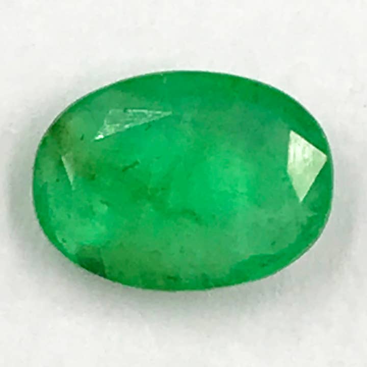 Oval Faceted Emerald Gemstone for wholesale by Weatherham Estate Treasures