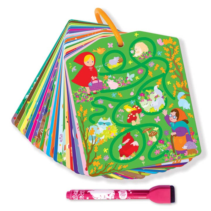 The Piggy Story - Vendita all'ingrosso Carte didattiche - Bambini e neonati - Carte Attività Cancellabili | Labirinti | Gioco da Viaggio per Bambini5