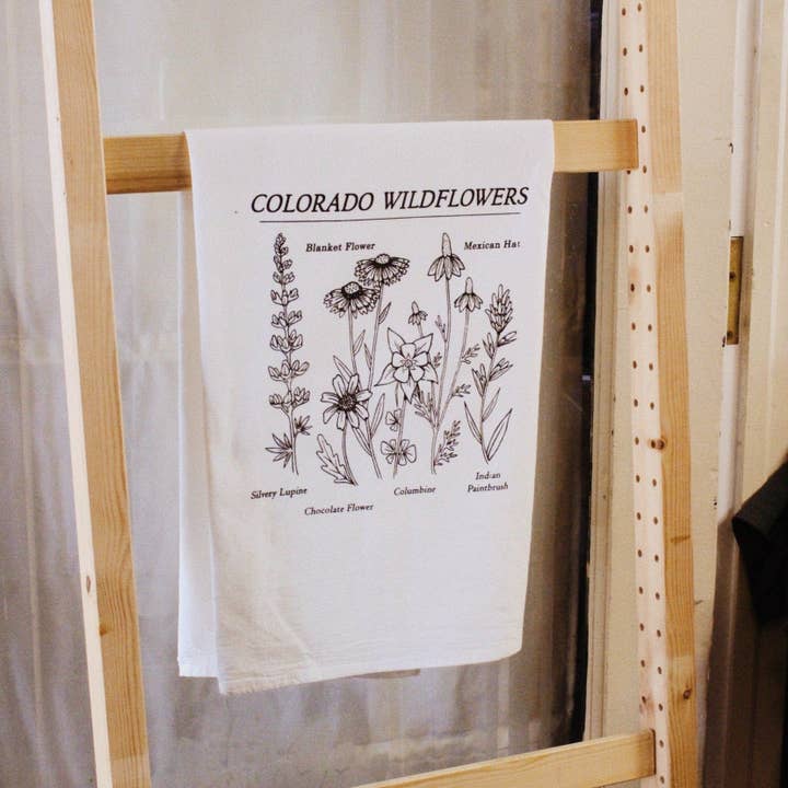 Colorado Wildflowers Tea Towel for wholesale by Akinz