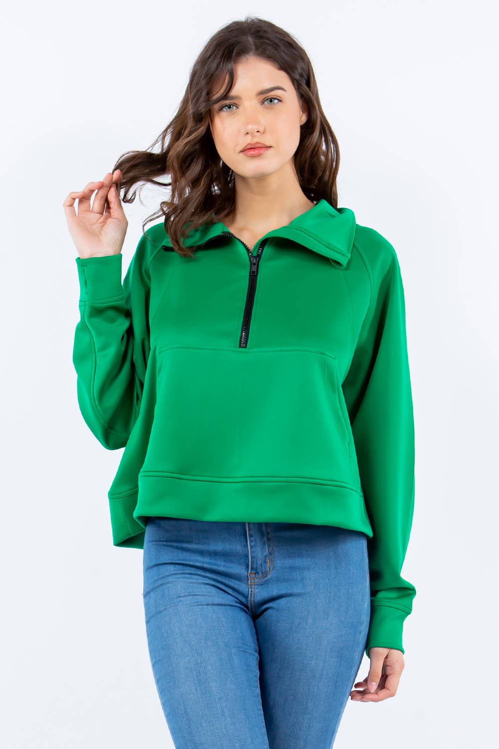 Eldridge Fashion – Großhandel Sweatshirt – Damen – SCUBA LULU TRICHTERHALS26