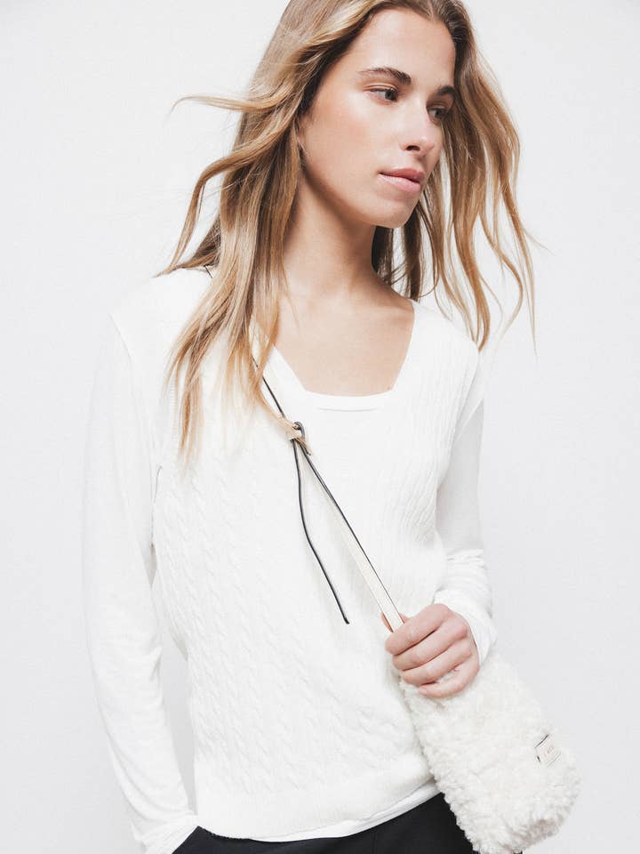 Strukturerad stickad väst (438680-10) för wholesale av Lanidor