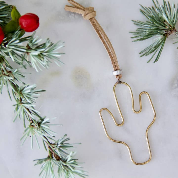 Mesa Blue - Wholesale Ornament - Cactus And Suede Christmas Ornament2
