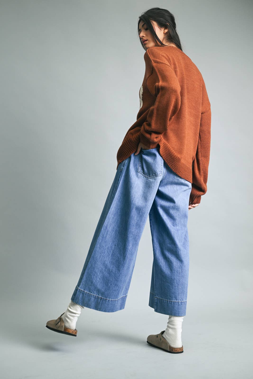 Wishlist Apparel - Wholesale Knit Sweater - Women's - HORSESHOE HOWDY KNIT SWEATER / WL25-114793