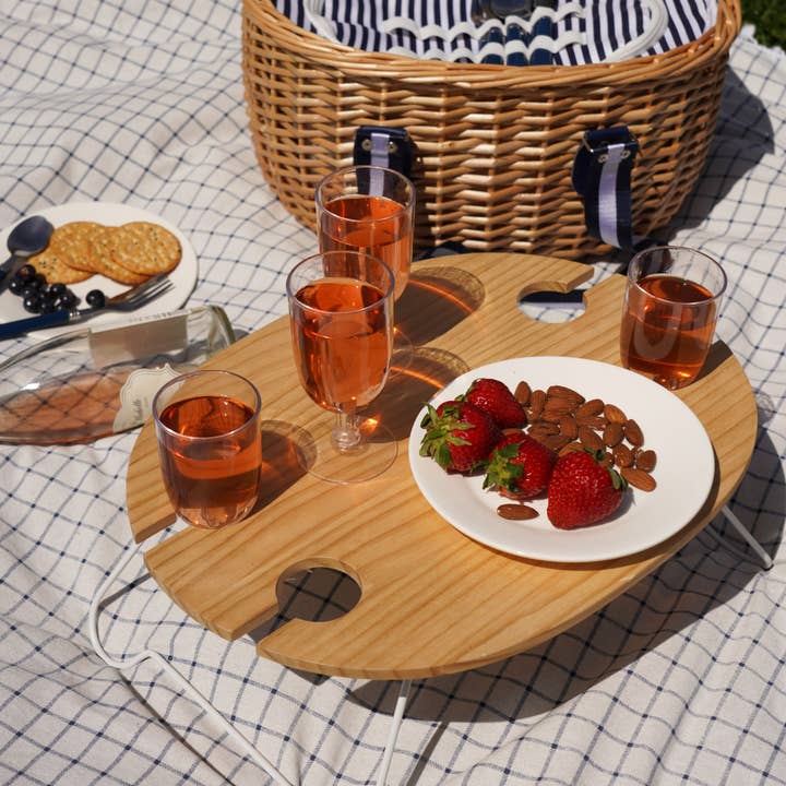 Twine - Wholesale Picnic Basket - Central Park Willow Picnic Basket Set for Four