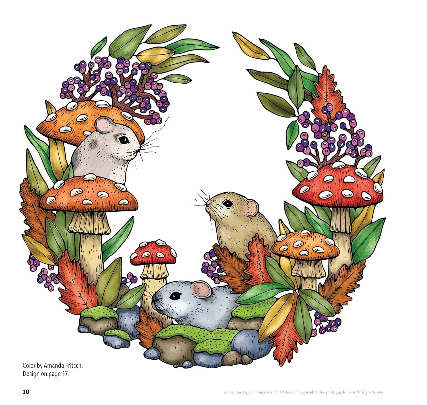 Fox Chapel Publishing - Wholesale Coloring & Activity Book - Adult - Forest Mandalas Coloring Book- Woodland Creatures and Scenes5