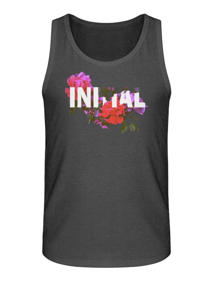Initial Flowers Men's Premium Organic Tank Top for wholesale by Uwaldu