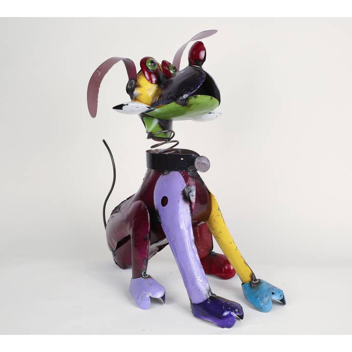 My Amigos Imports - Wholesale Outdoor Ornament/Decor - Colorful Metal Pluto Dog-Garden-Yard Art-Two Sizes-Pluto Dog1