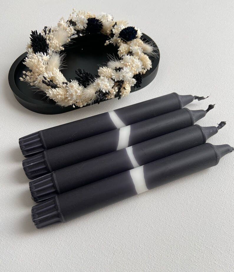 Miss Wildhorse – Vela/castiçal cónico por atacado – Dip Dye Velas Black only2