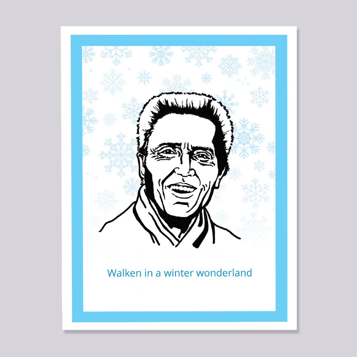 Design Corner - Vente Cartes de Noël - Carte de Noël Christopher Walken