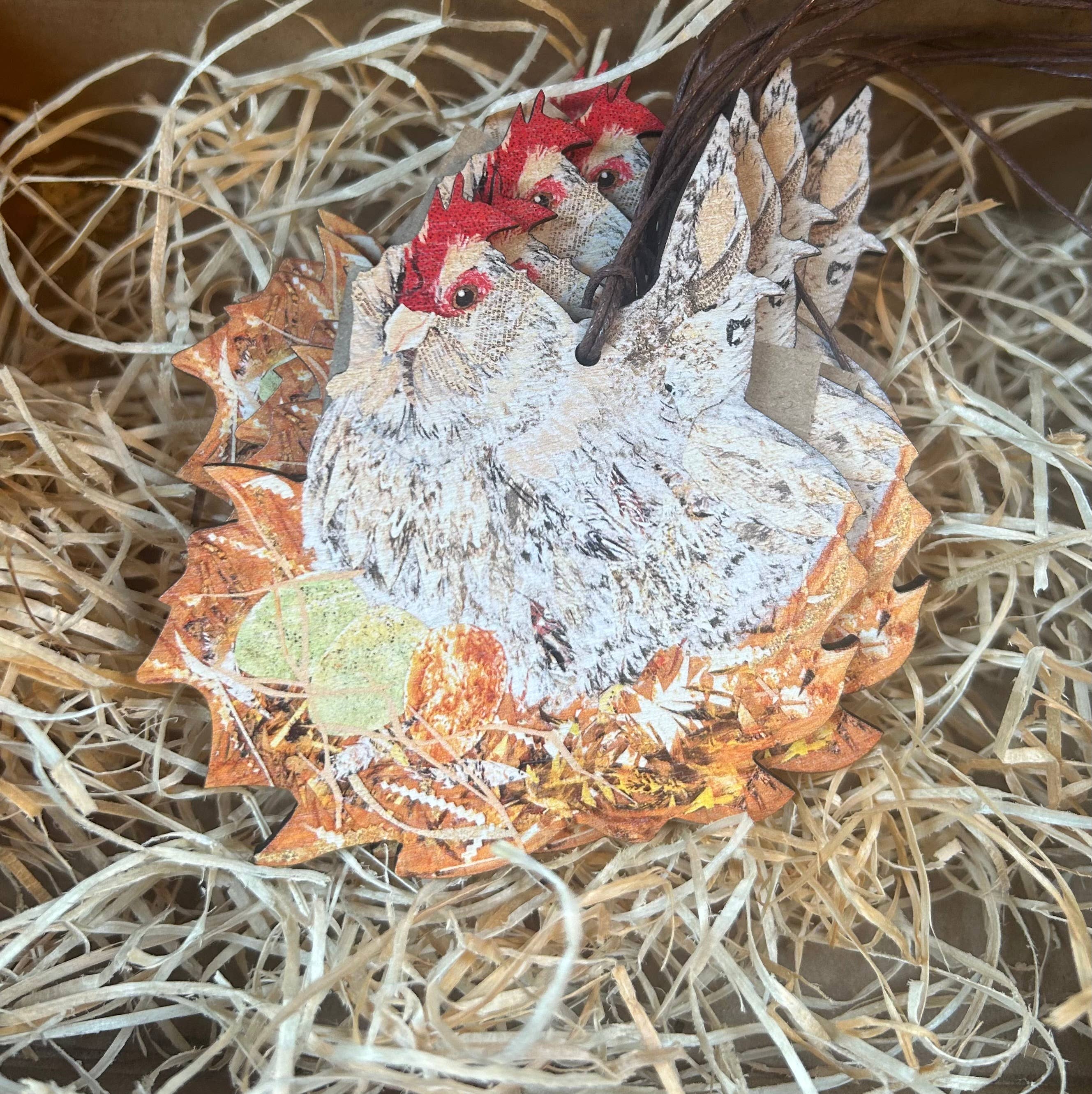 Clare O’Neill Artworks - Wholesale Wall Accent - Spring Hen birch plywood decoration 3