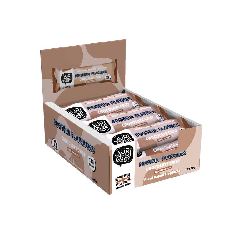 YuBi Bar - Wholesale Snack Bar - YuBi Bar Chocolate Crisp Protein Flapjack 50g x 12