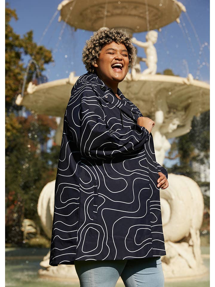 Amble - Wholesale Raincoat – Women's - Refuge Waterproof Recycled Raincoat - Topography4