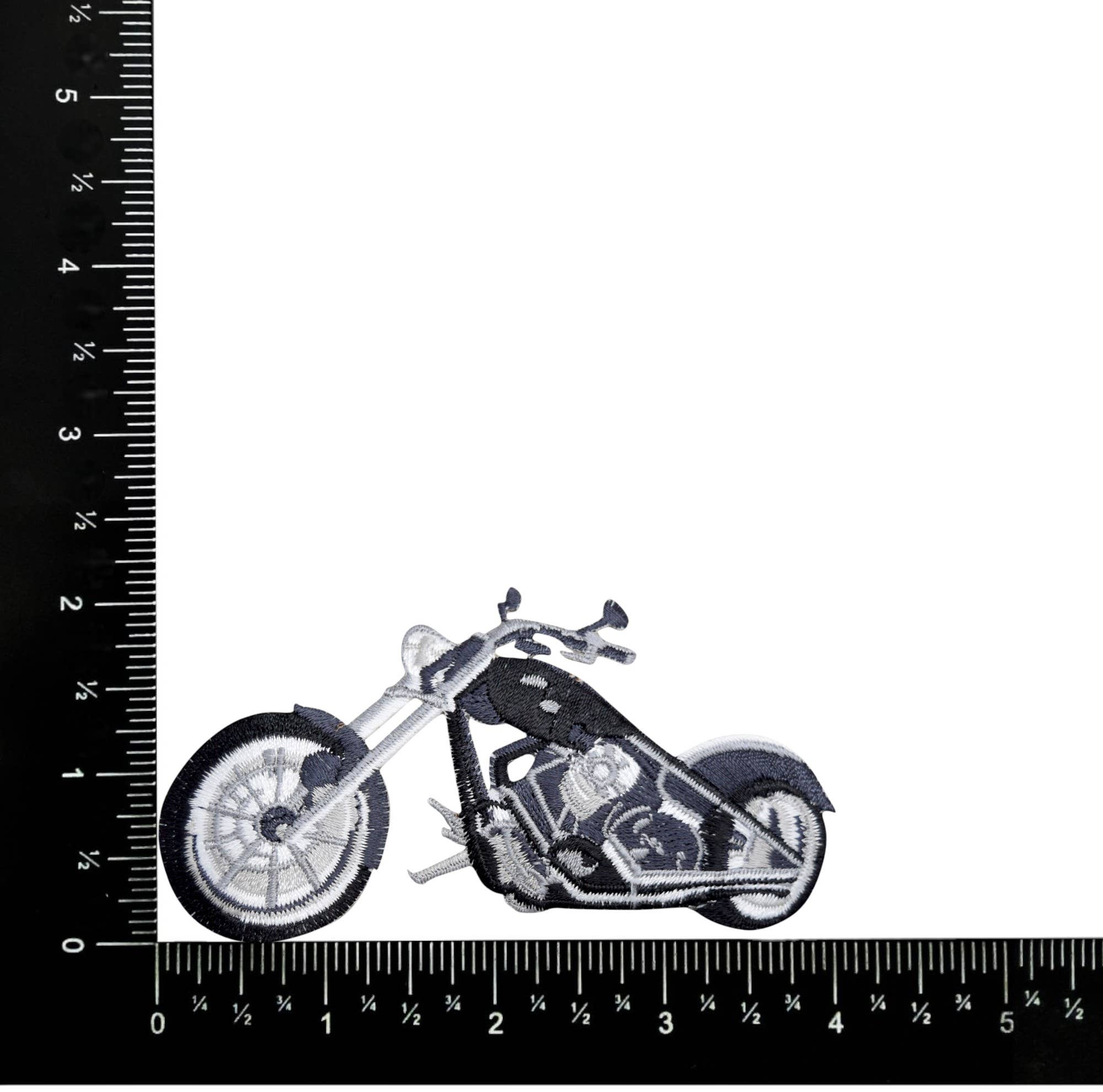 Wholesale Applique – wholesale Patch – Black and Gray - Motorcycle, Embroidered Iron on Patch1
