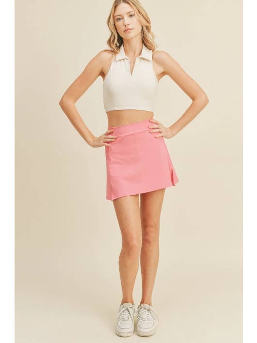 Pink High Waist Tennis Skirt for wholesale on Faire7