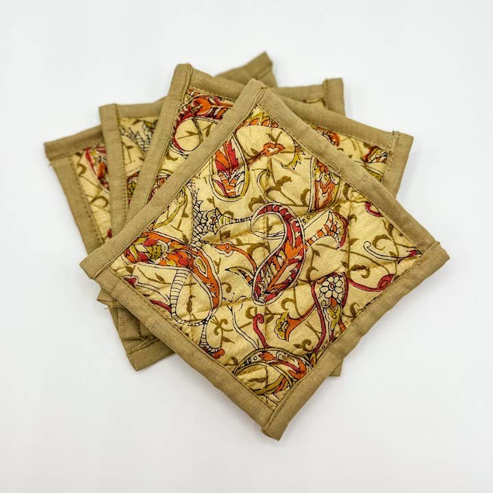 Sottobicchieri trapuntati autunnali per la vendita all'ingrosso da parte di AMANSH