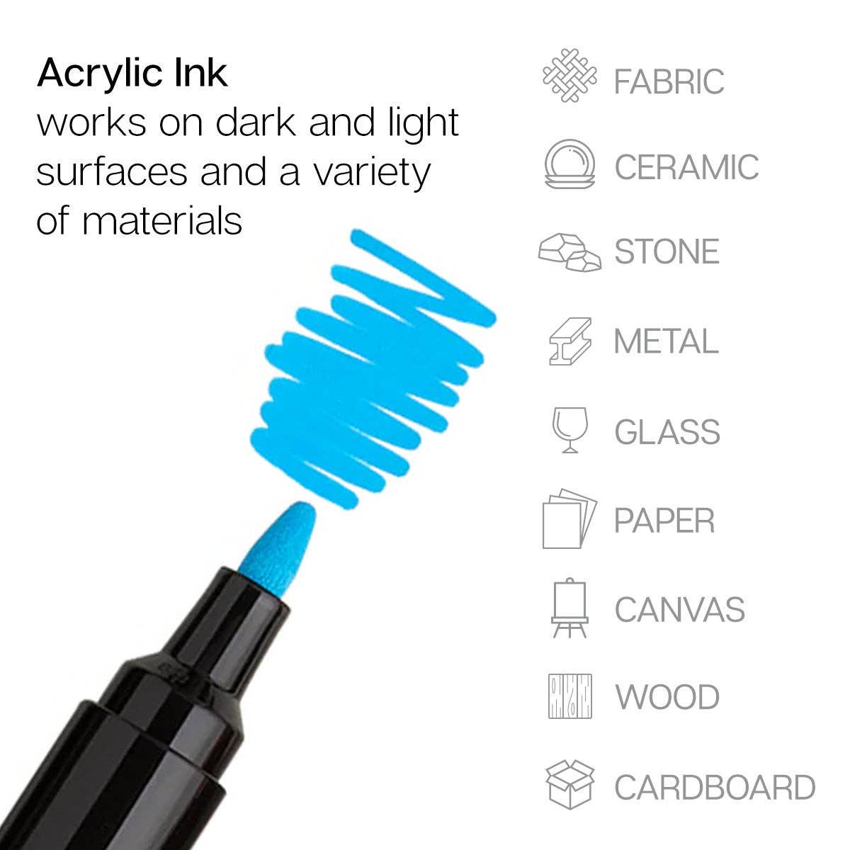 KINGART - Wholesale Marker - Acrylic Paint Markers - 12 Pastel Colors3