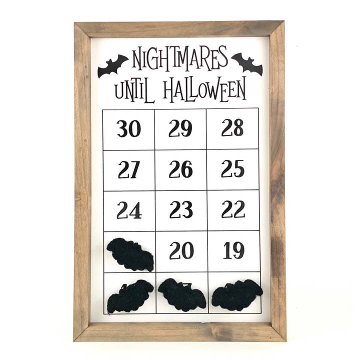 Nightmares Until Halloween <br>15-Day Magnetic Countdown for wholesale by Twelve Timbers