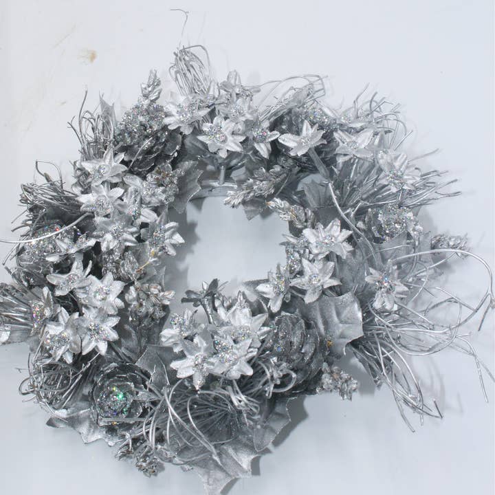 Fioretto Renato S.r.l. - Wholesale Christmas Decoration - Box of 6 chaplets with stars, pine cones in antique gold and silver1