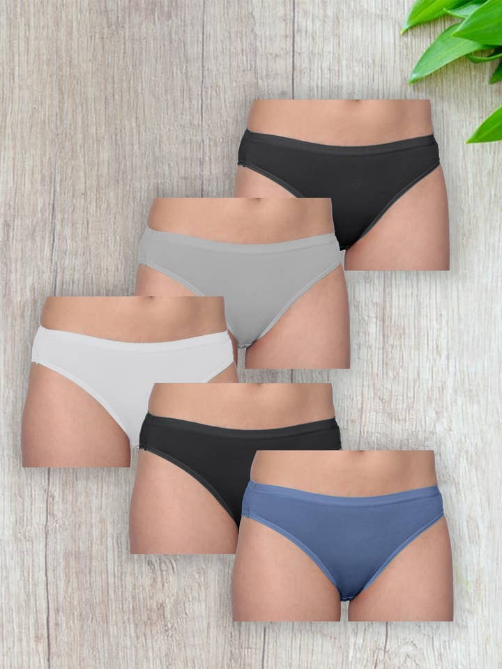 Isadora, Tipi toe, & James Fiallo – Großhandel Unterwäsche – Damen – Isadora Damen 5er-Pack Hi-cut farbige Unterwäsche