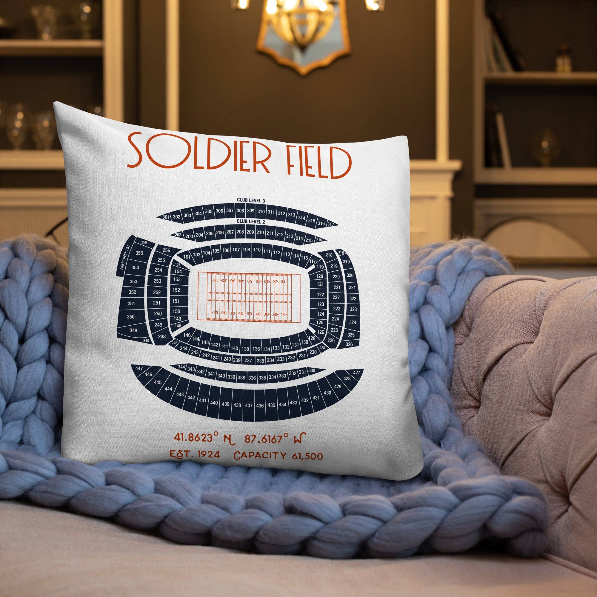 Stadium Prints by BTB – wholesale Throw/decorative pillow – Chicago Bears Football Stadium & City Pillows12