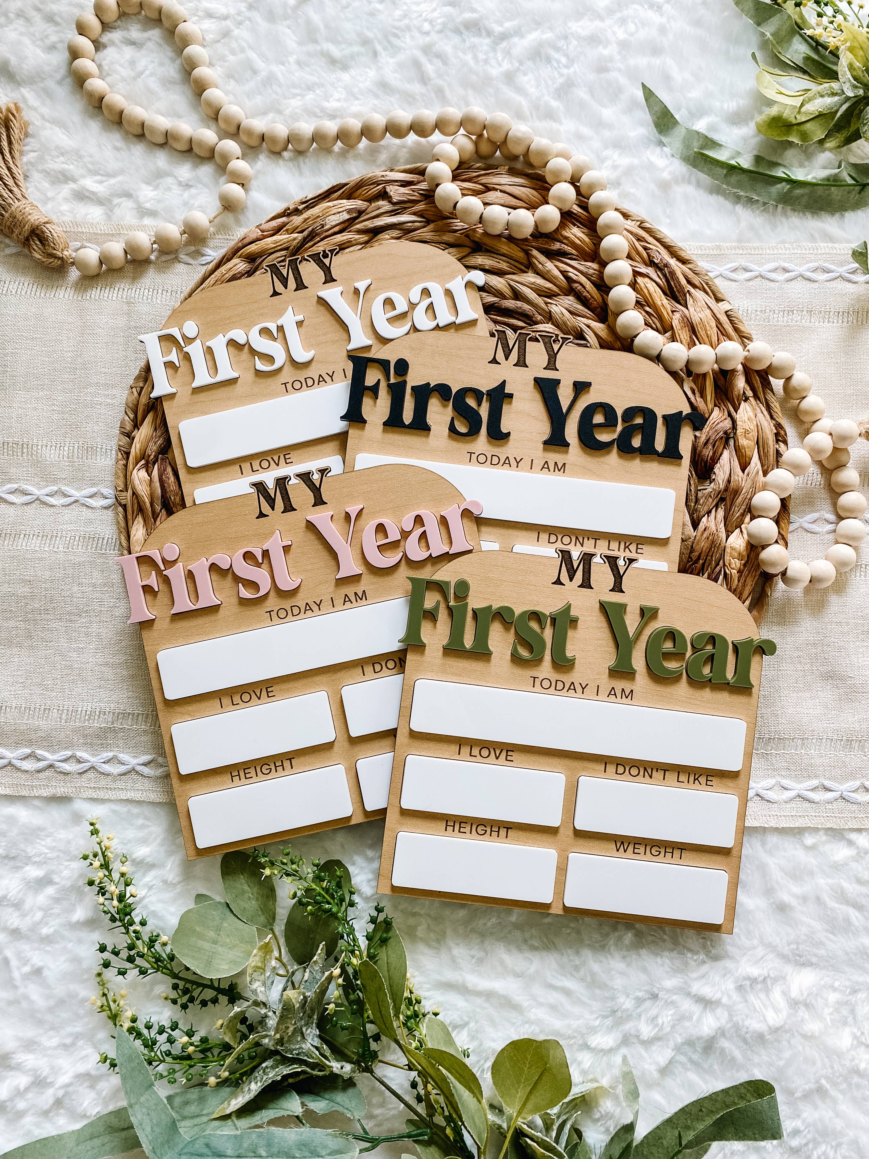 Claire and Bella - Vente Illustration événement/souvenir - Enfant et bébé - Tableau des statistiques mensuelles des jalons de la première année4