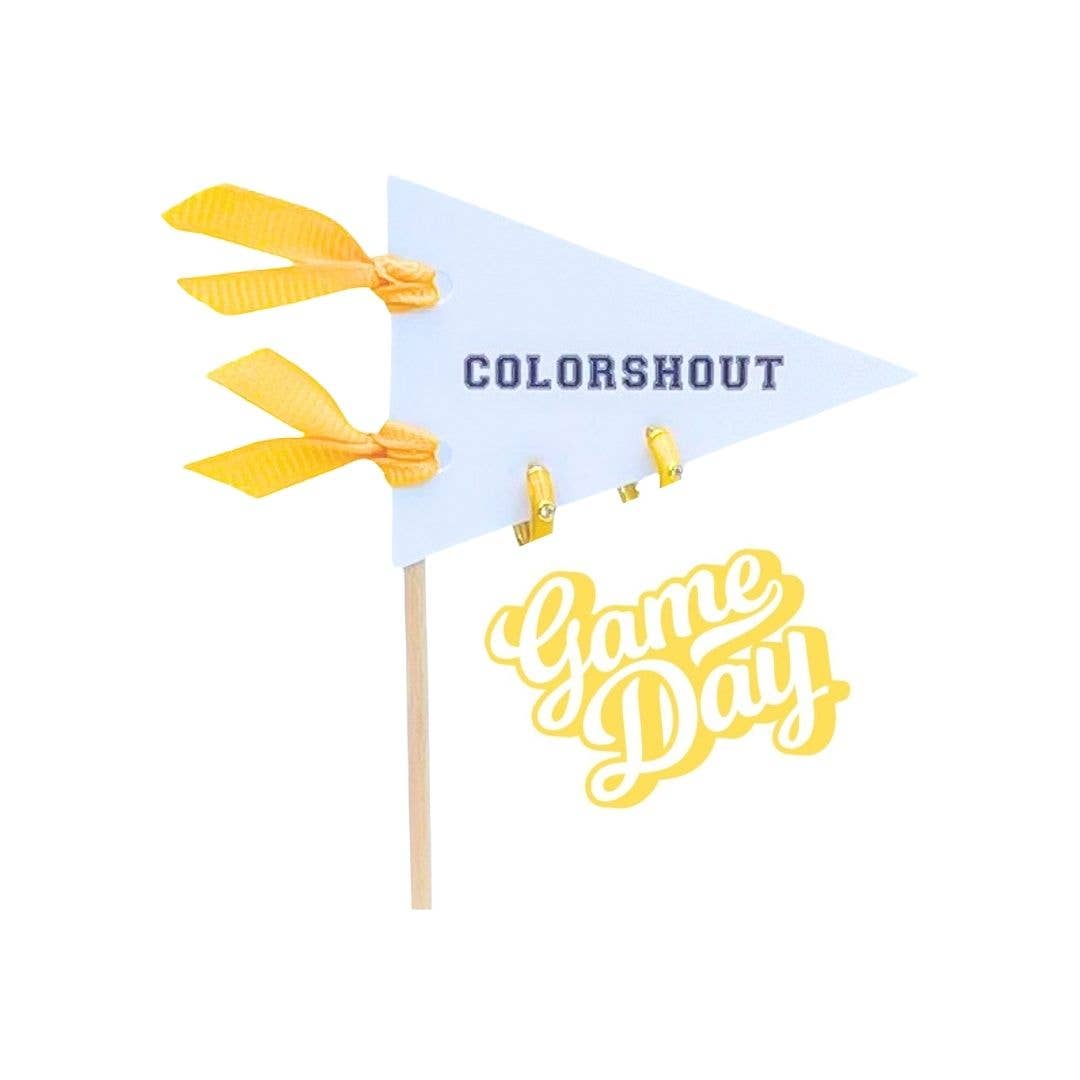 Color Shout - Vente Petits anneaux - Jour de match : Créoles Huggie aux couleurs de l'équipe sur un drapeau à fanion8