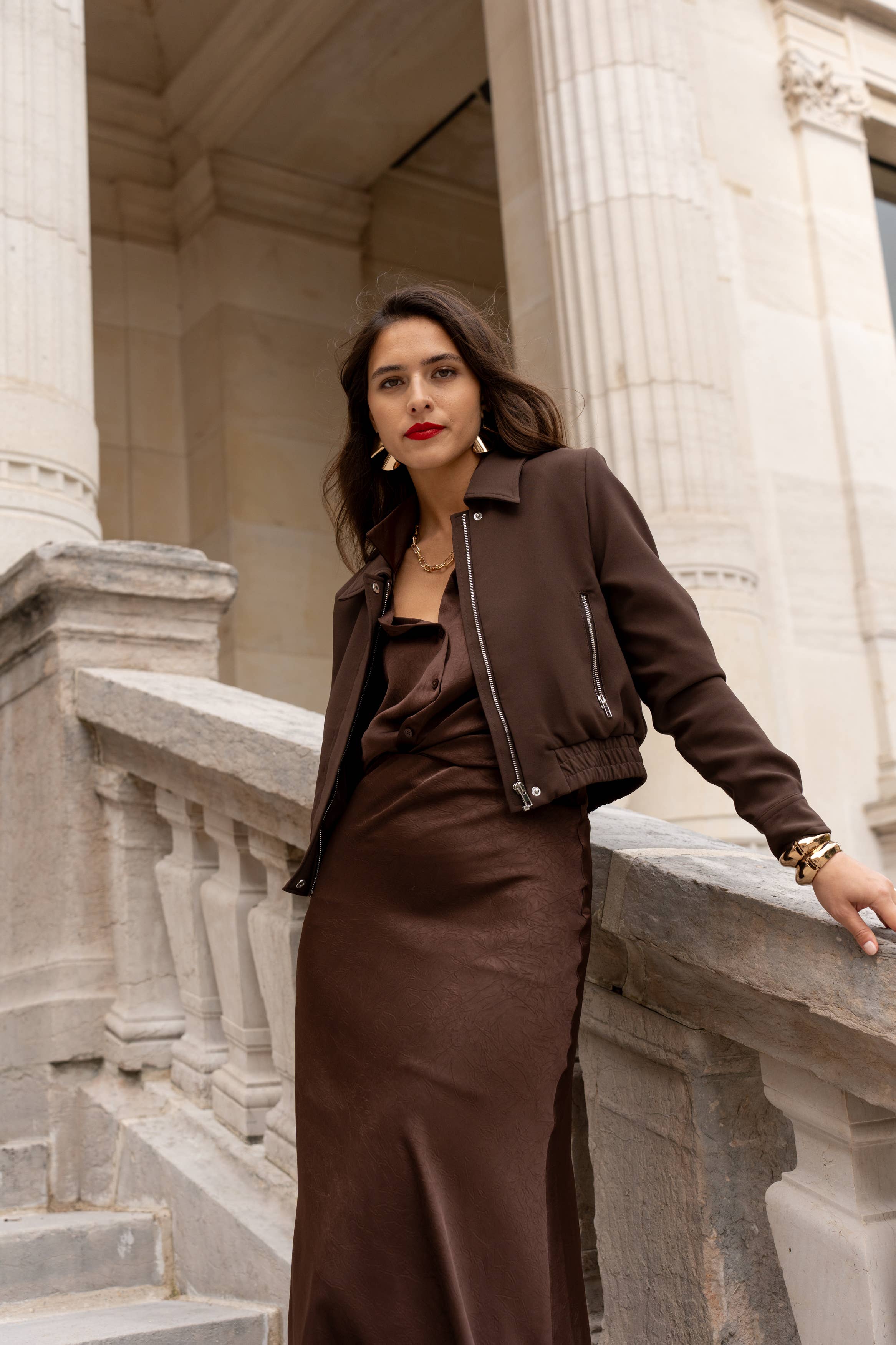 LULUMARY - Vente Jupe – femme - Jupe satinée SK8567